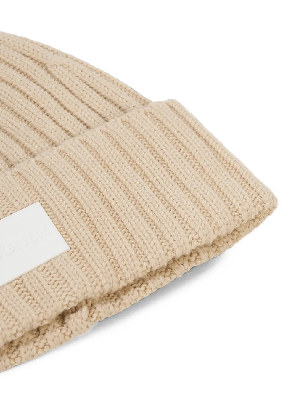 BOGNER Conrad ribbed-knit beanie hat Beige