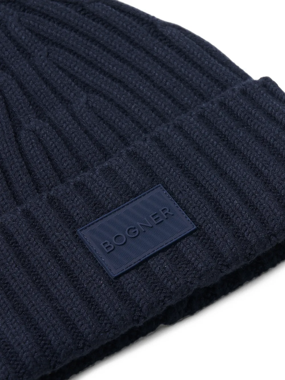 BOGNER Conrad ribbed-knit beanie hat Blauw