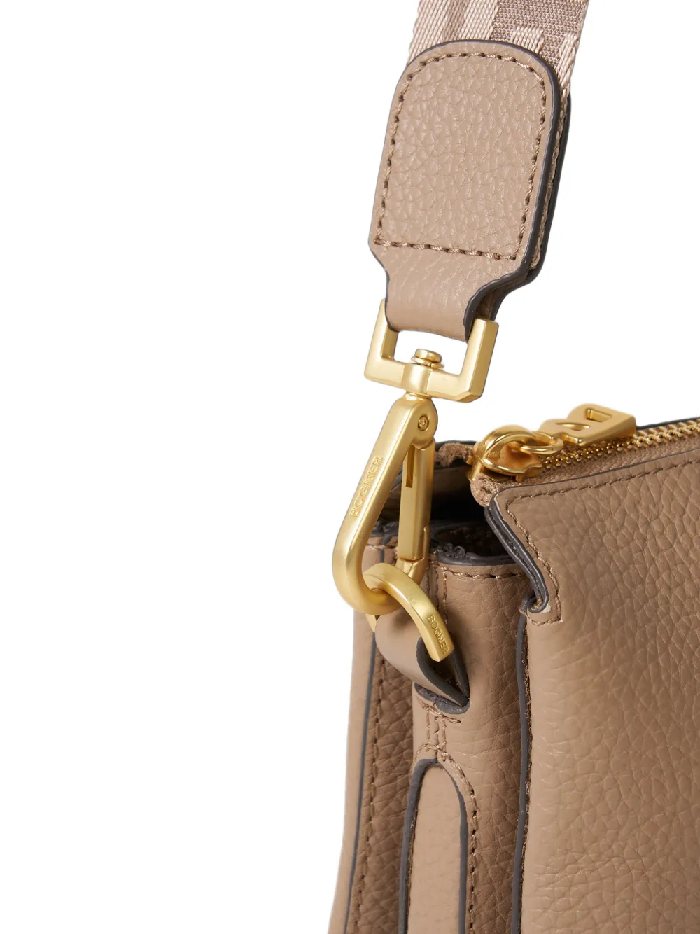 BOGNER Wallis Taja leather shoulder bag Bruin