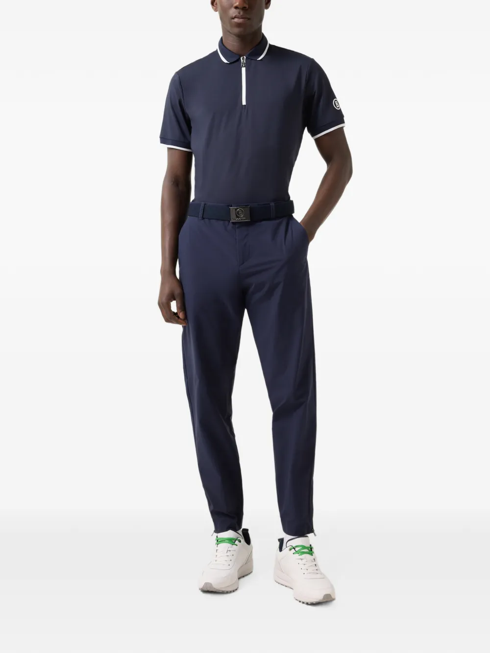 BOGNER Cody zip-fastening polo shirt Blauw