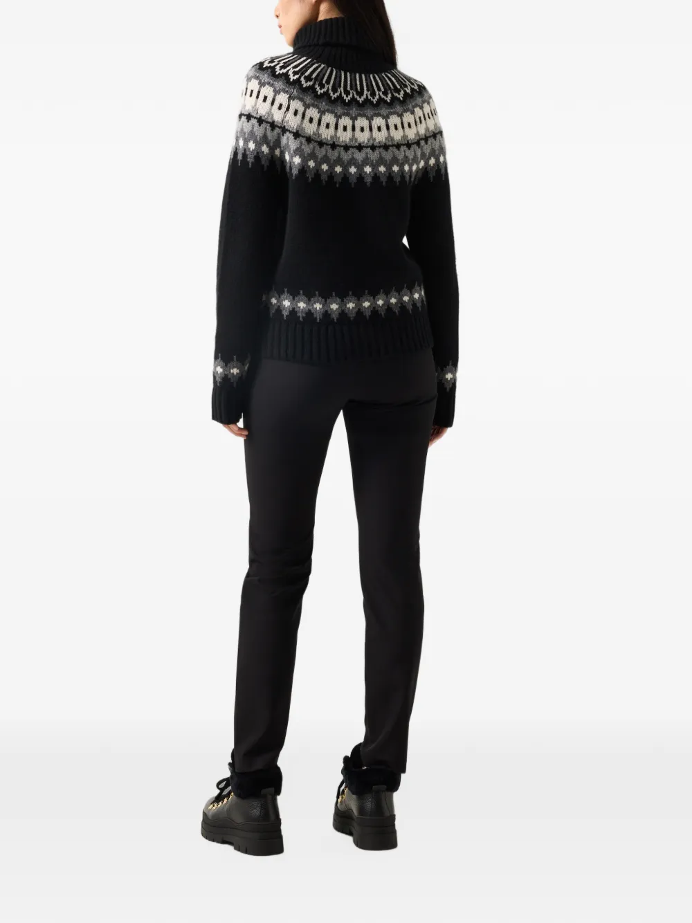 BOGNER Ingrid jacquard-knit sweater Zwart