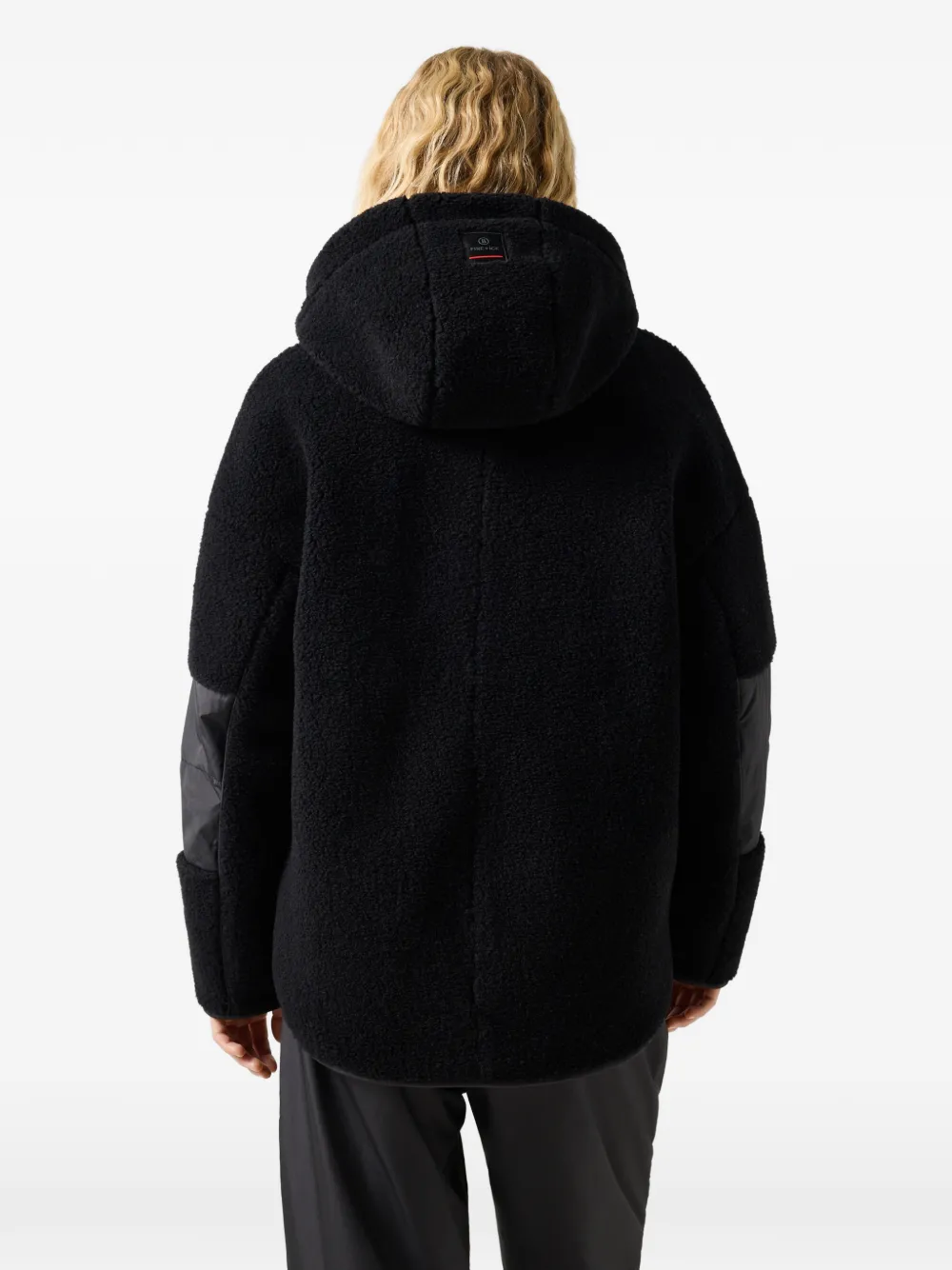 BOGNER FIRE+ICE Noera panelled teddy-texture jacket Zwart