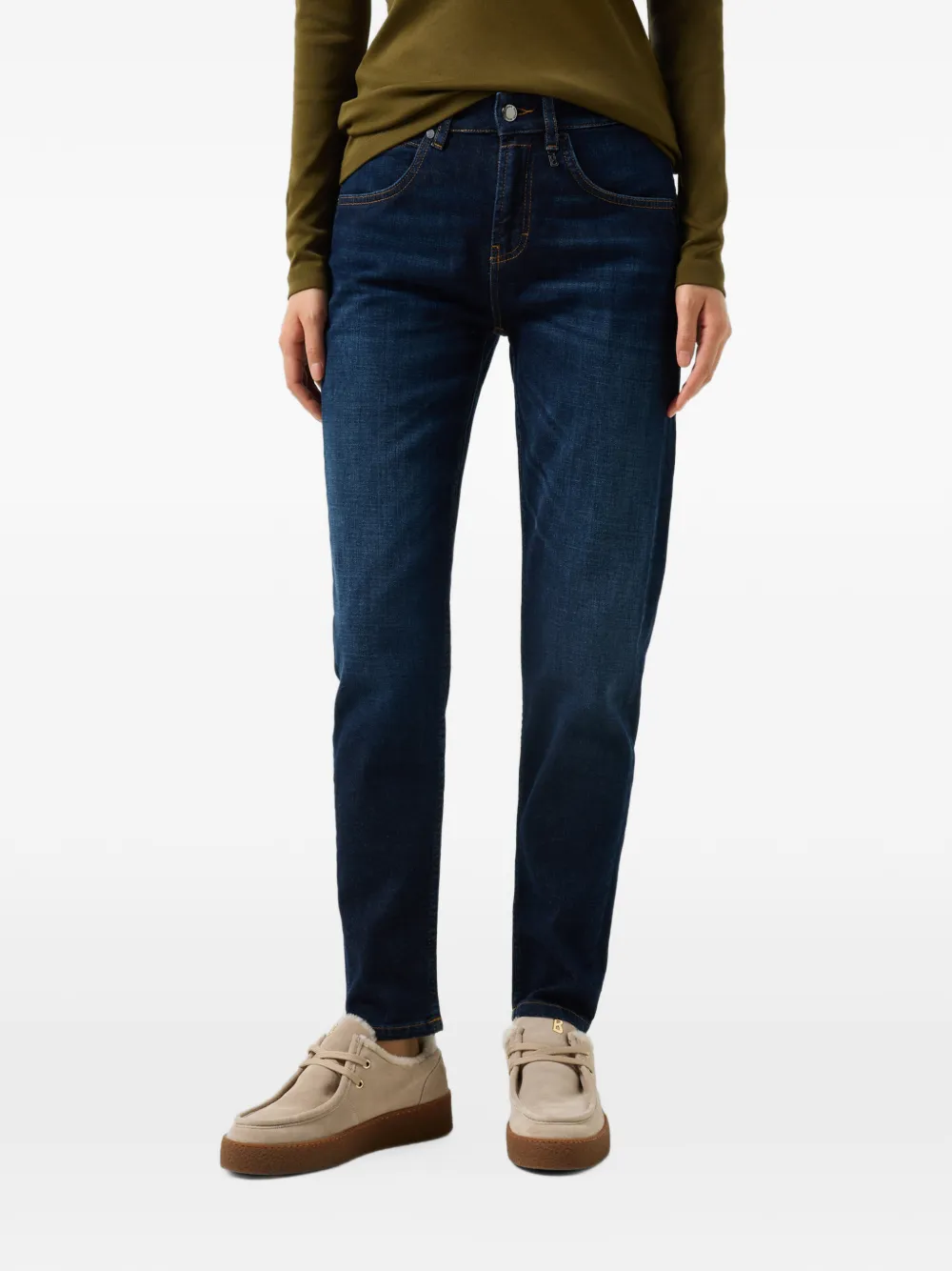 BOGNER Billie jeans met logo-patch Blauw
