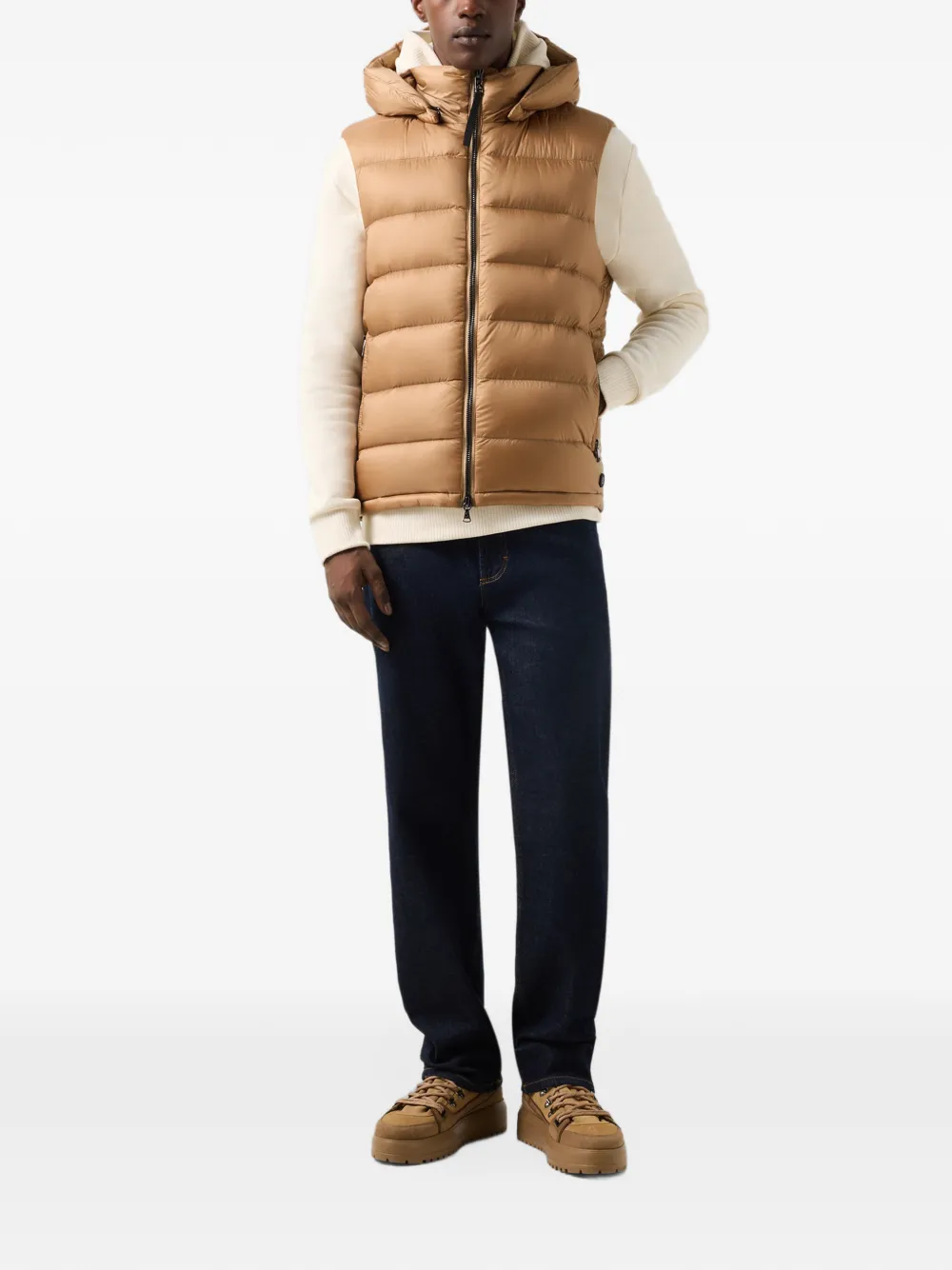 BOGNER Holger quilted down gilet Bruin