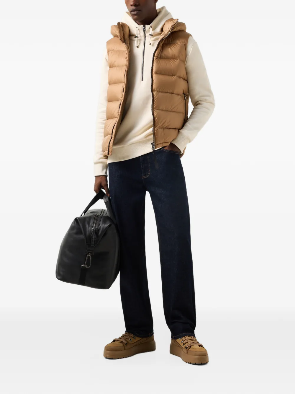 BOGNER Holger quilted down gilet Bruin