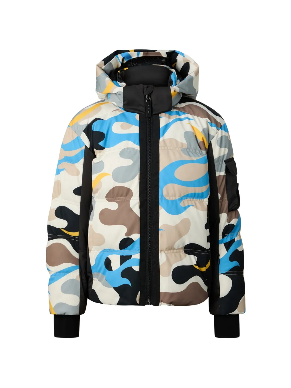 Bogner Kids Pablo camouflage-print ski jacket Beige