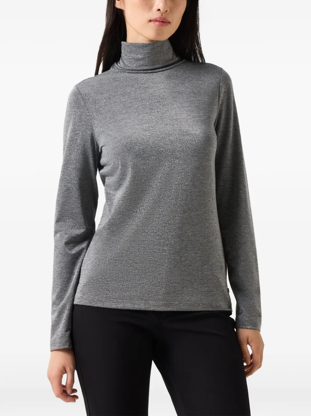 BOGNER Silva metallic-finish sweater Grijs