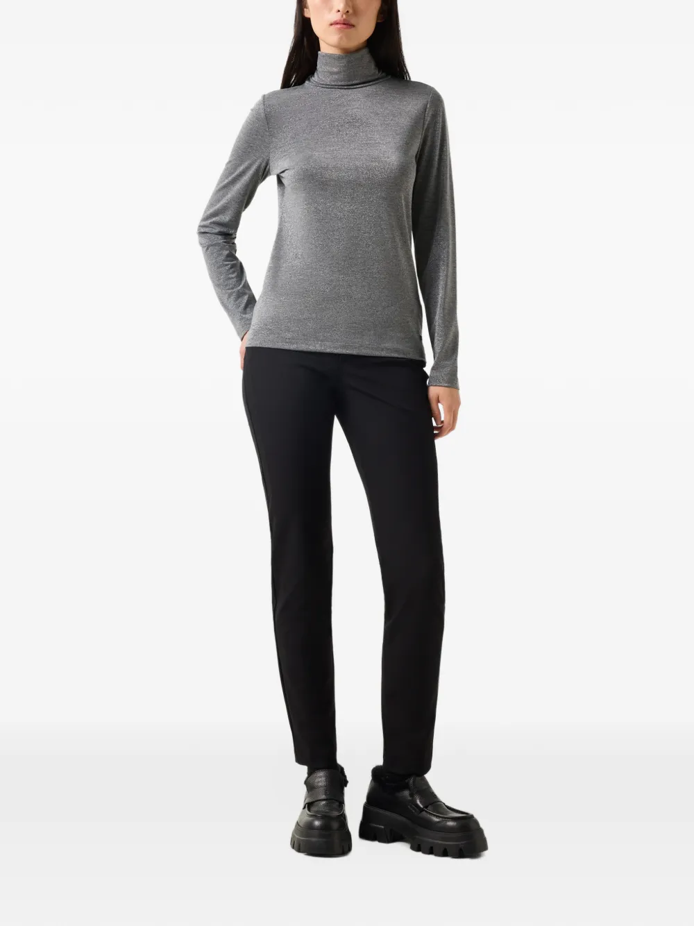 BOGNER Silva metallic-finish sweater Grijs
