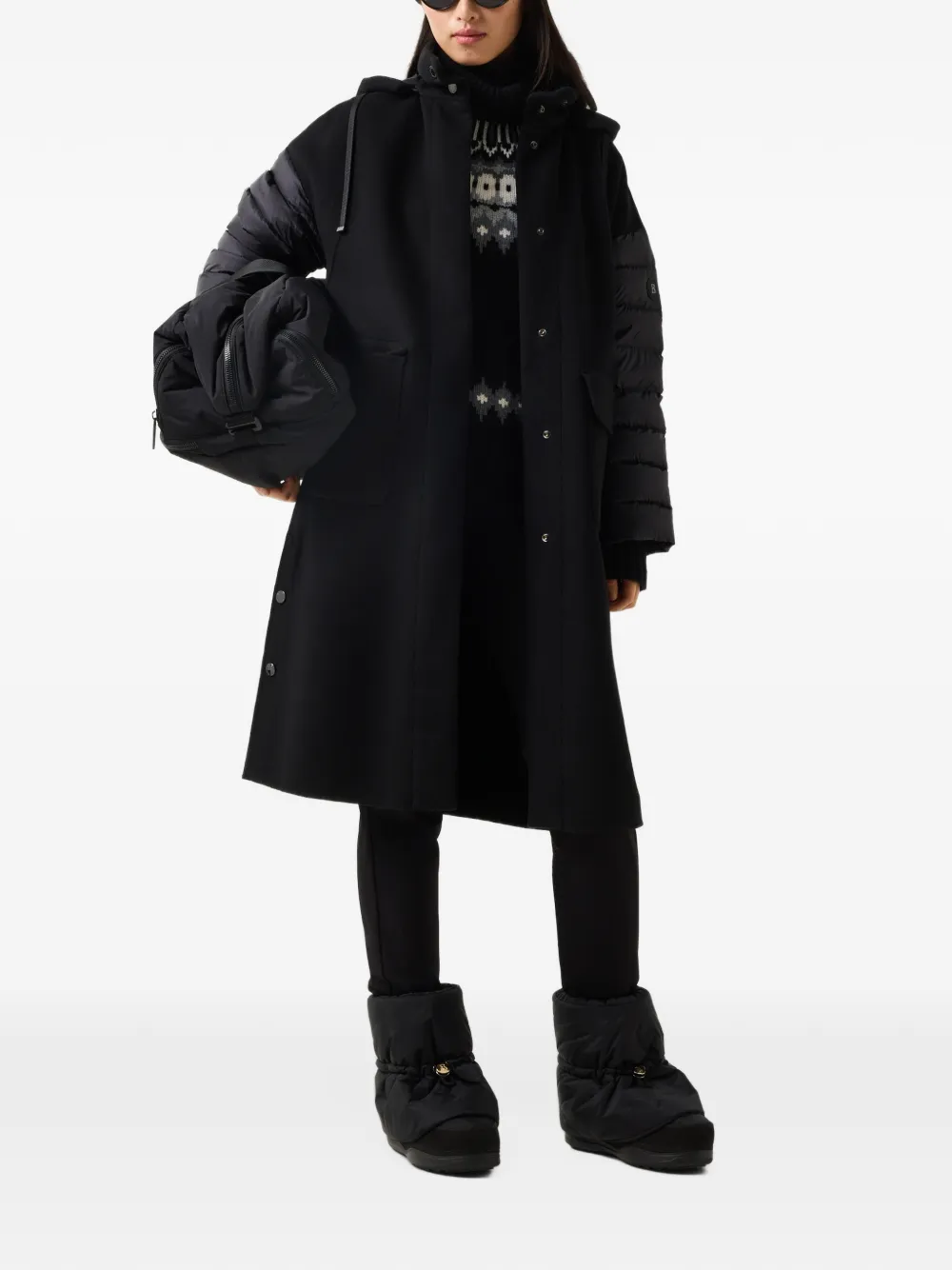 BOGNER Trisha panelled coat Zwart