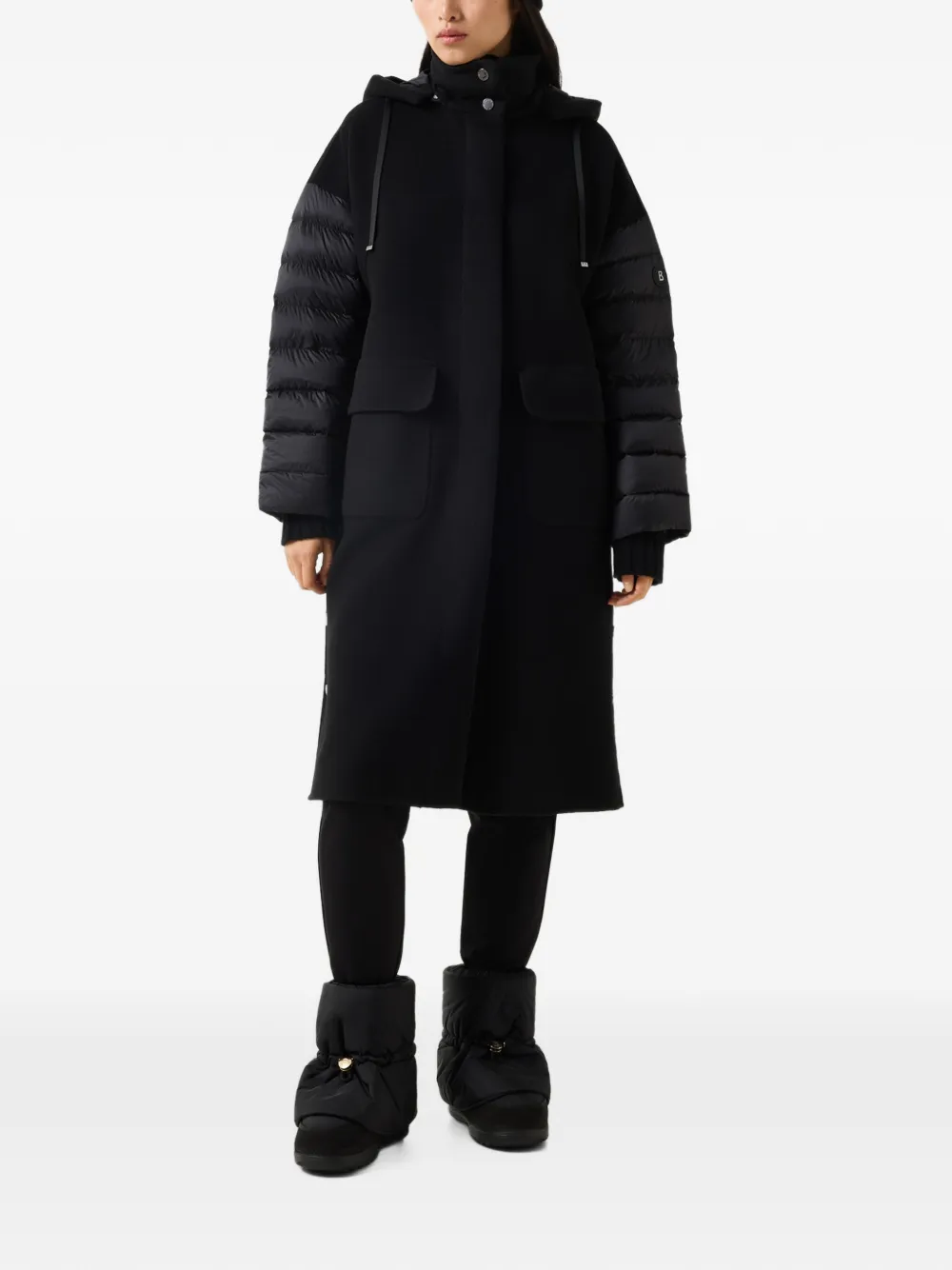 BOGNER Trisha panelled coat Zwart