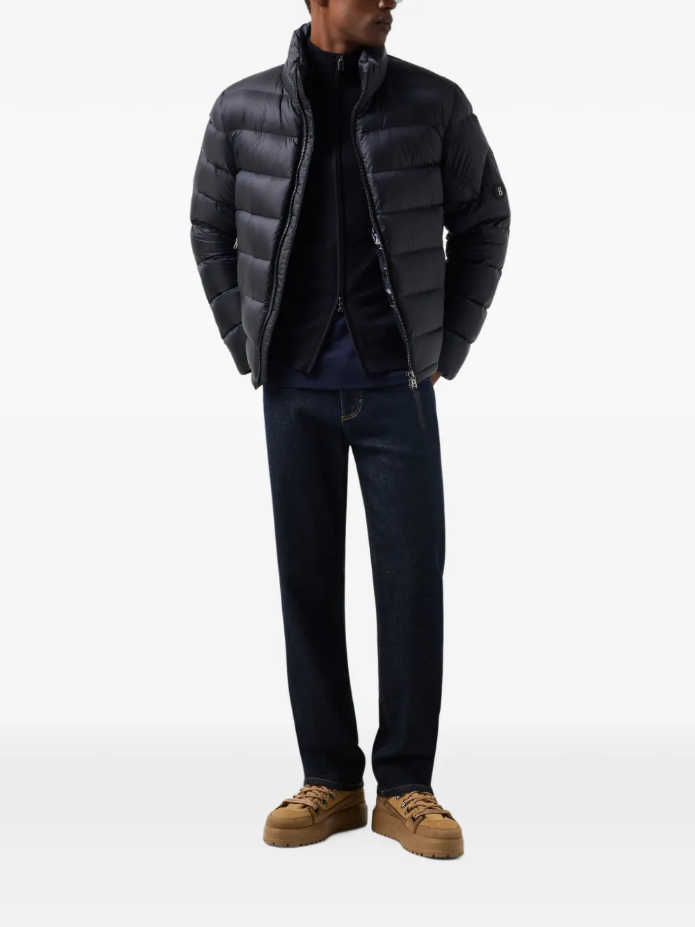 BOGNER Oscar zip-up cardigan Blauw