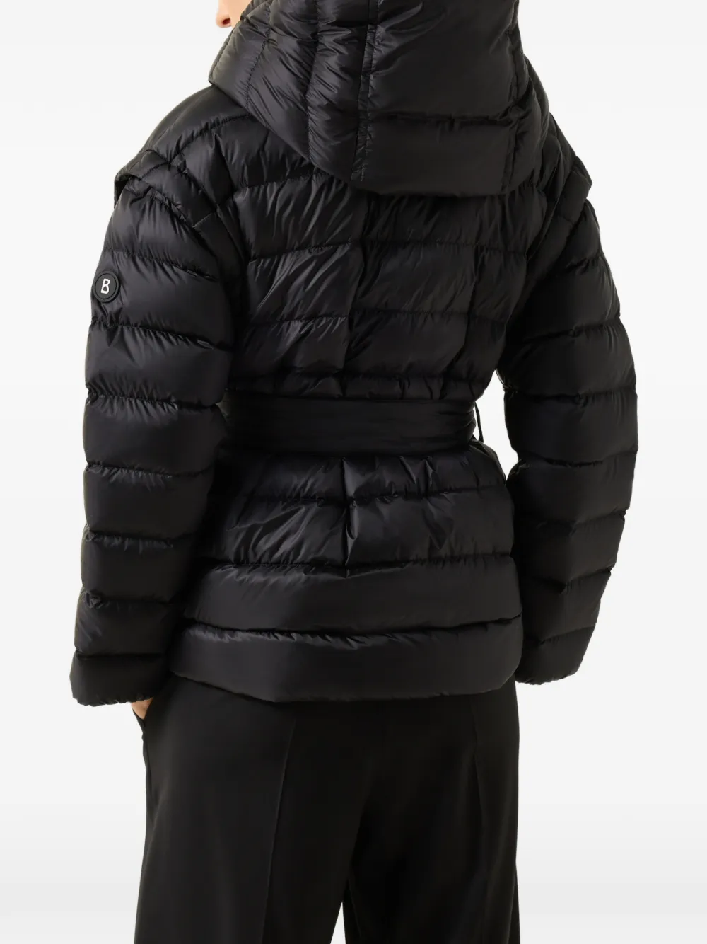 BOGNER Minnie quilted belted jacket Zwart