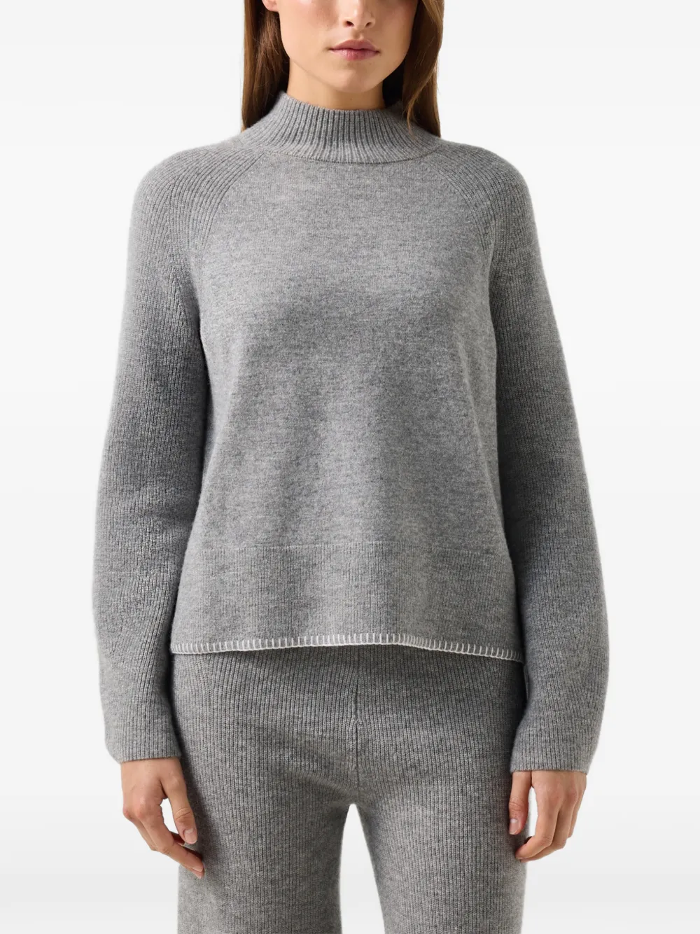 BOGNER Lena mock-neck sweater Grijs