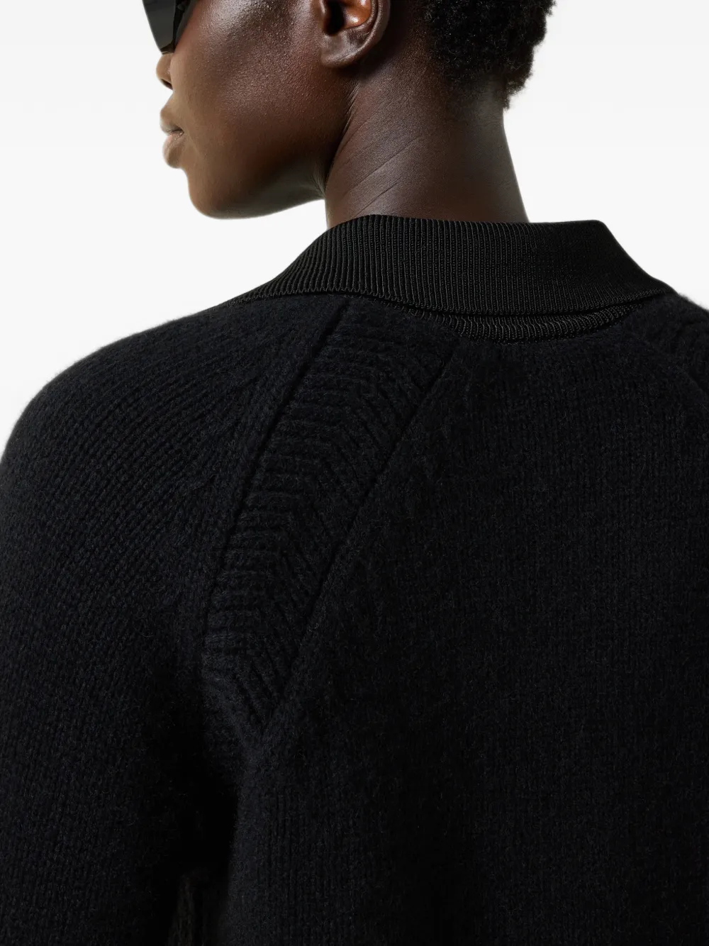 BOGNER Jordy ribbed-knit polo-collar sweater Zwart