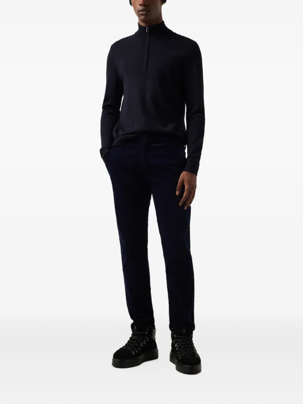 BOGNER Riley Casual corduroy trousers Blauw