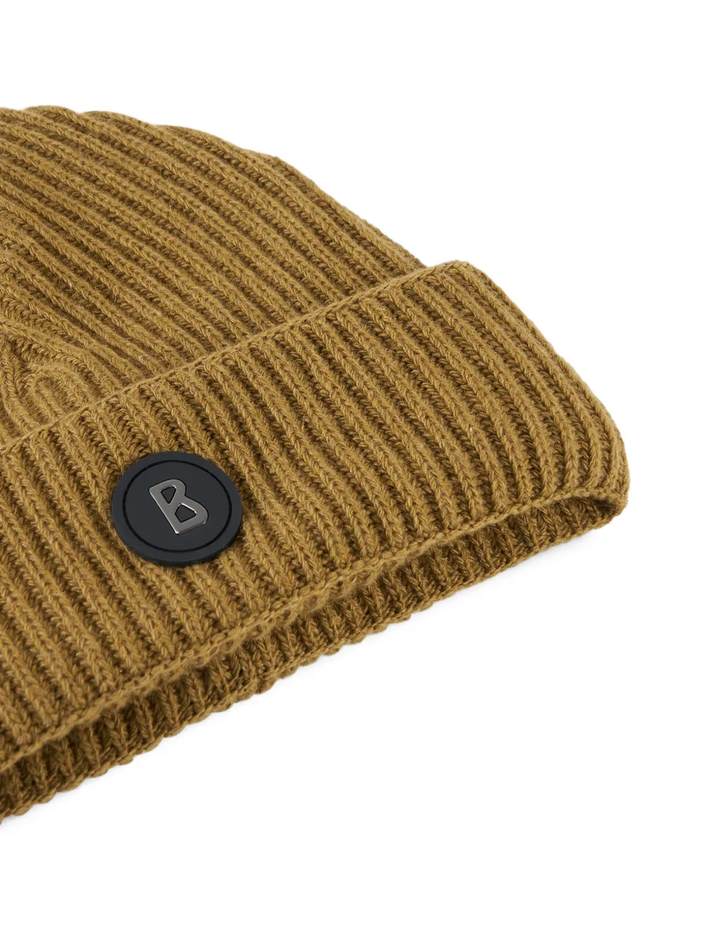 BOGNER Gustav ribbed-knit beanie hat Geel