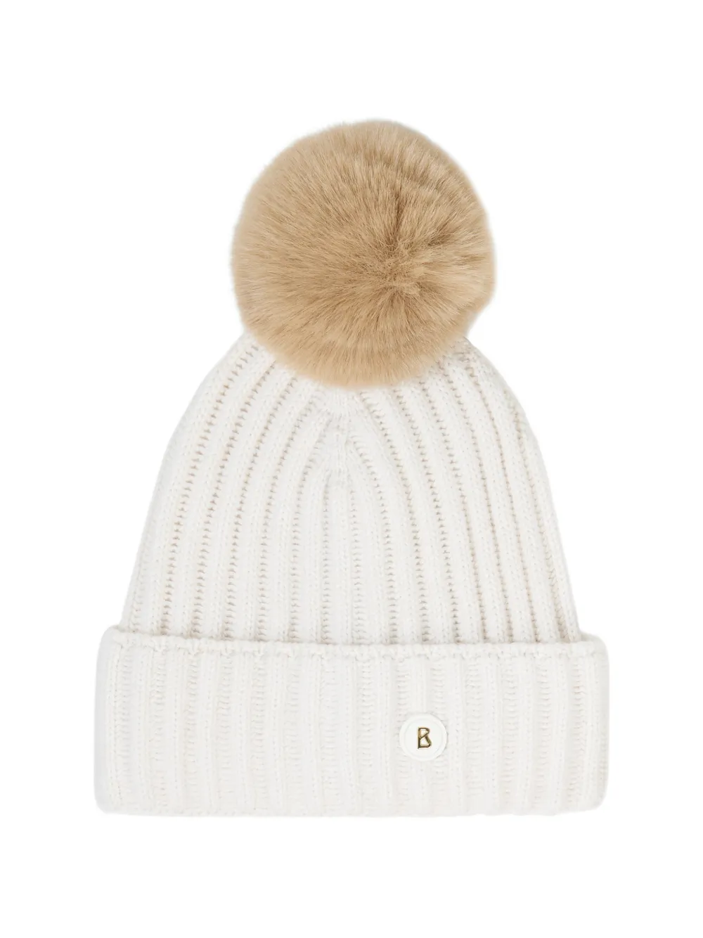 BOGNER Berretto Ranya con pompon - Bianco