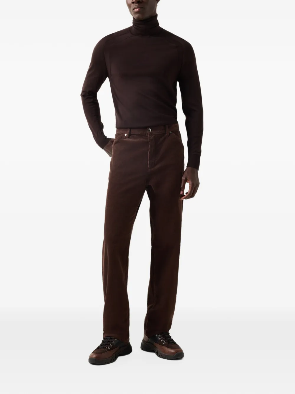 BOGNER Travis corduroy straight-leg trousers Bruin