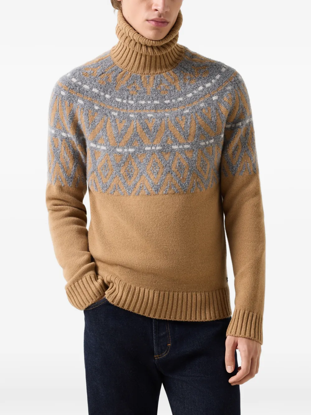 BOGNER Roxter bouclé-knit cashmere sweater Beige
