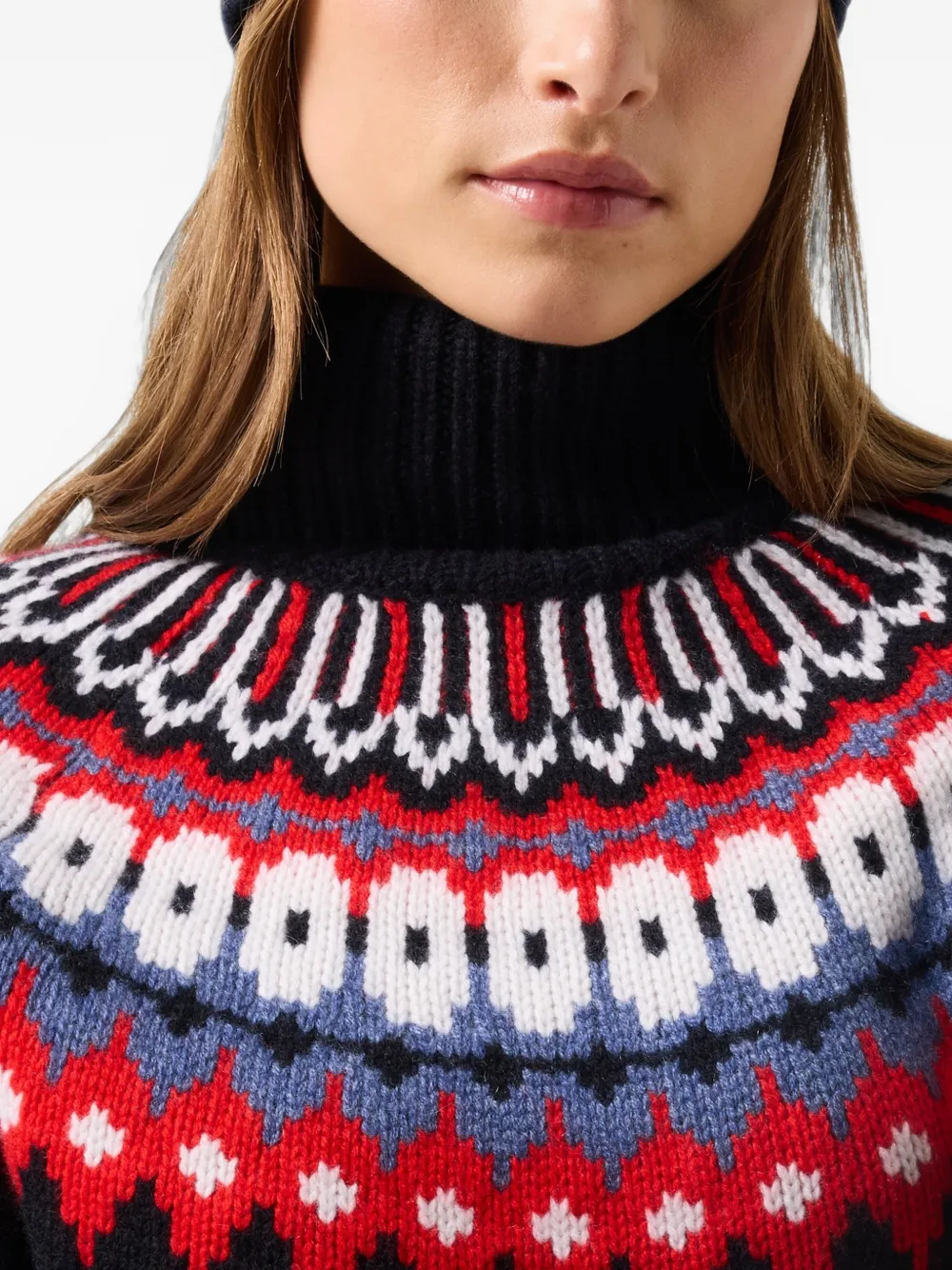 BOGNER Ingrid Norwegian-style jacquard sweater Blauw