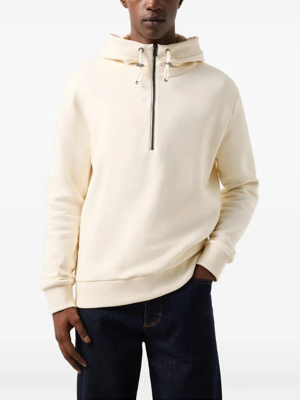 BOGNER Walker quarter-zip hoodie Wit