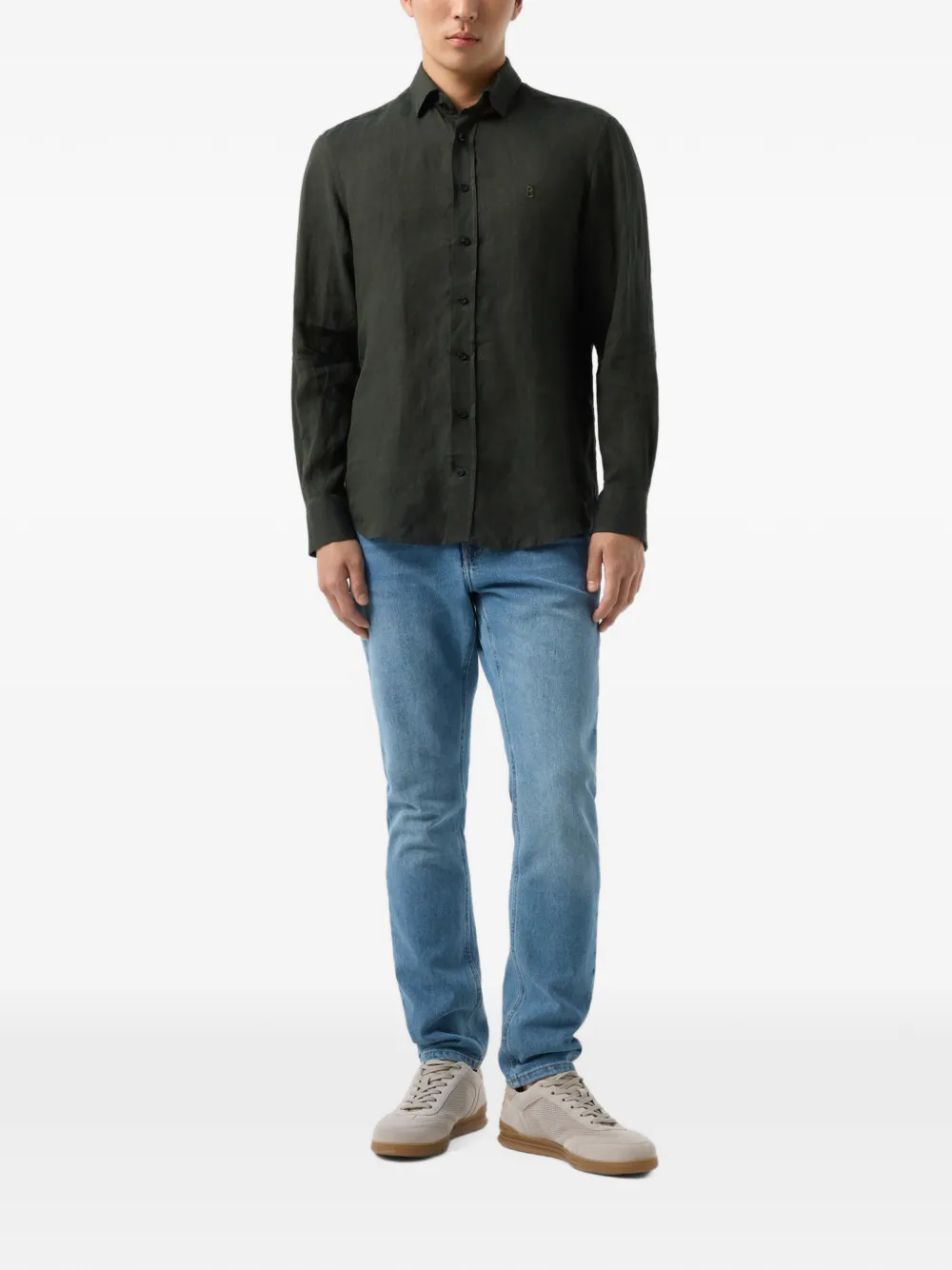 BOGNER Timi button-down collar shirt Groen
