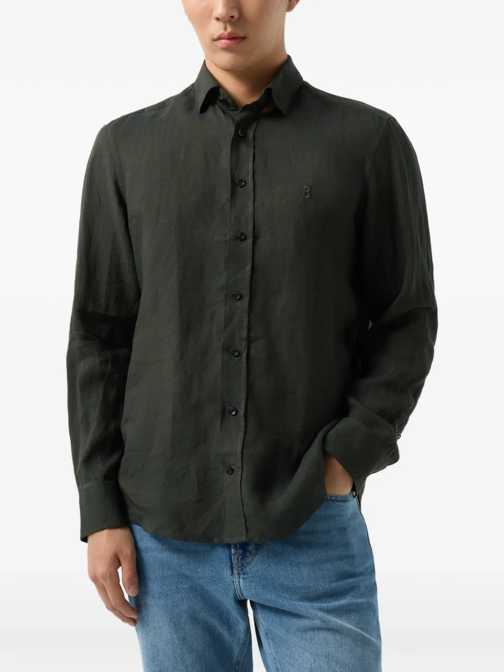 BOGNER Timi button-down collar shirt Groen