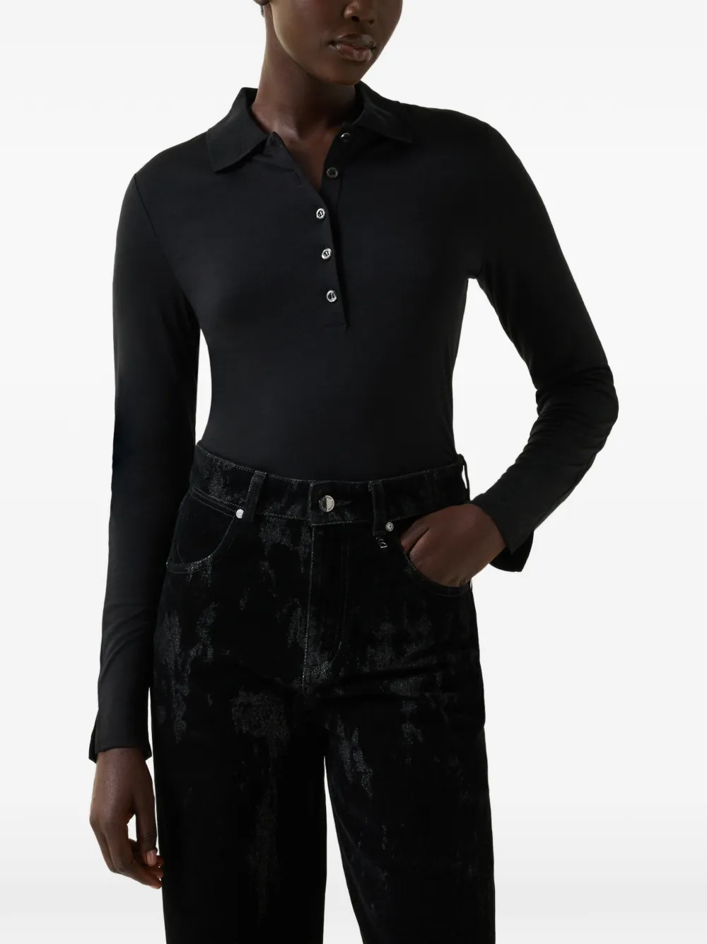 BOGNER Whoopy long-sleeve polo top Zwart