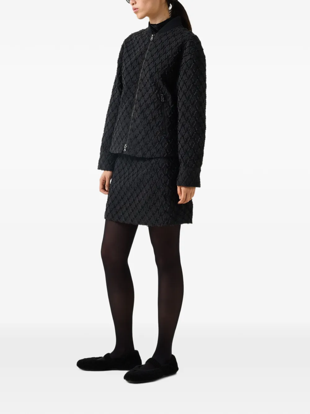 BOGNER Joselyn chevron-design mini skirt Zwart