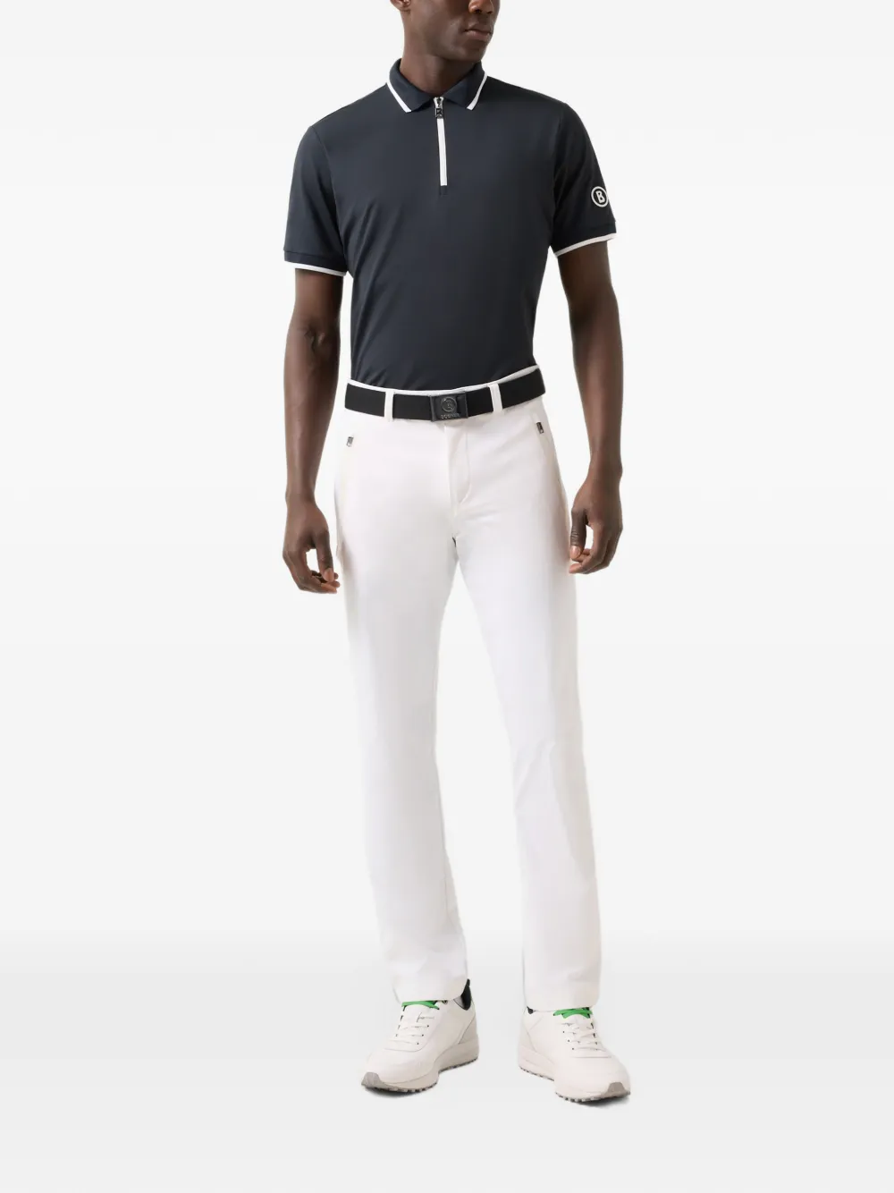 BOGNER Cody quarter-zip polo shirt Zwart