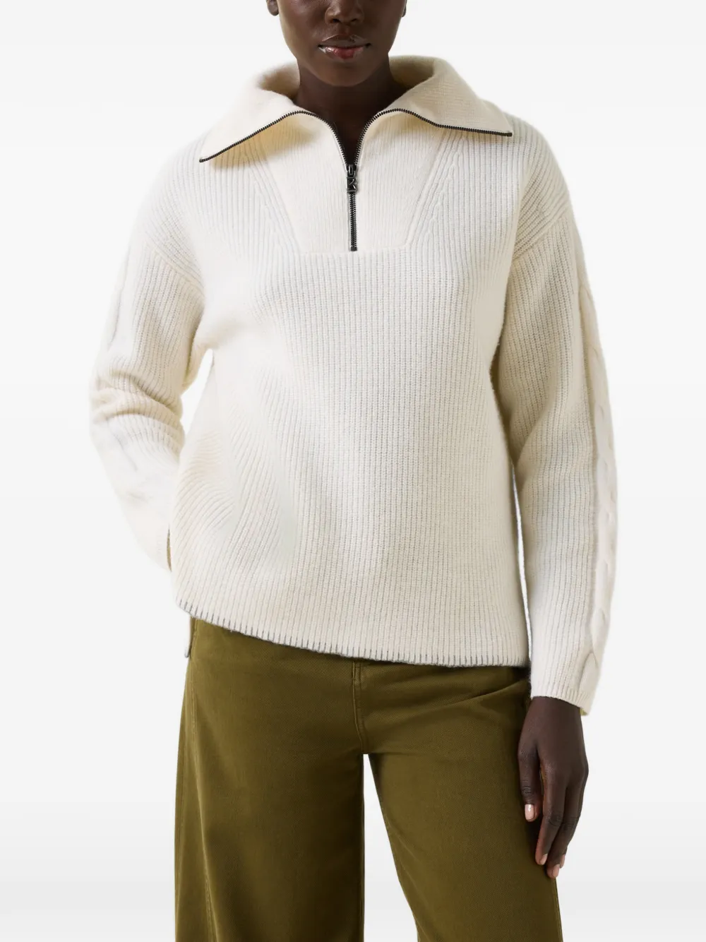 BOGNER Maglione Larissa in maglia a trecce - Bianco