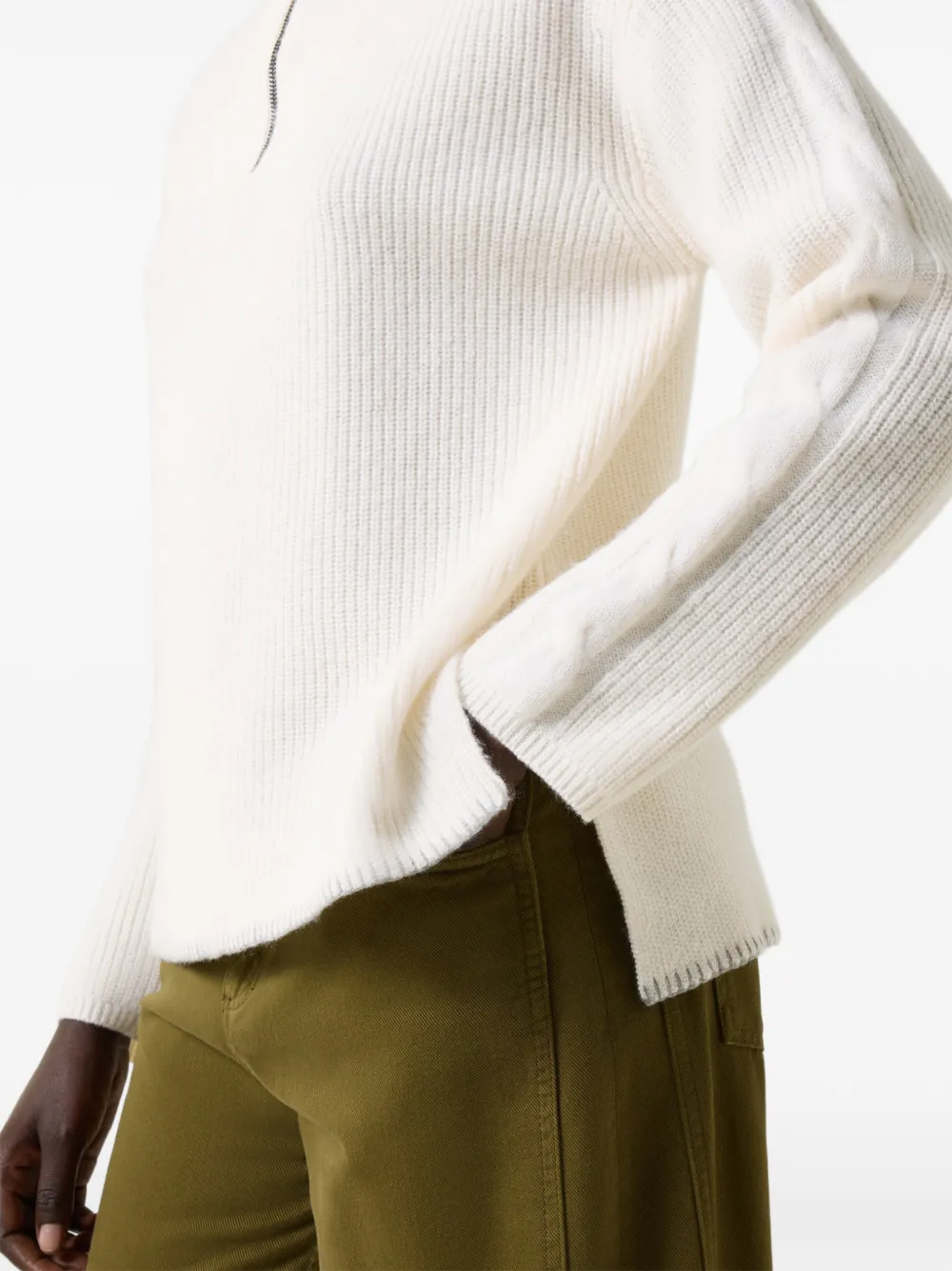 BOGNER Larissa cable-knit sweater Wit