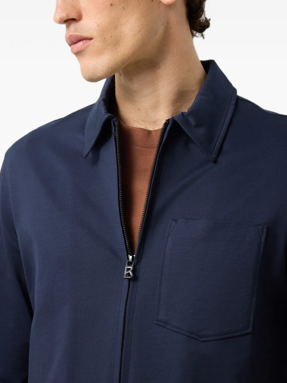 BOGNER Xaver jersey zip-up jacket Blauw