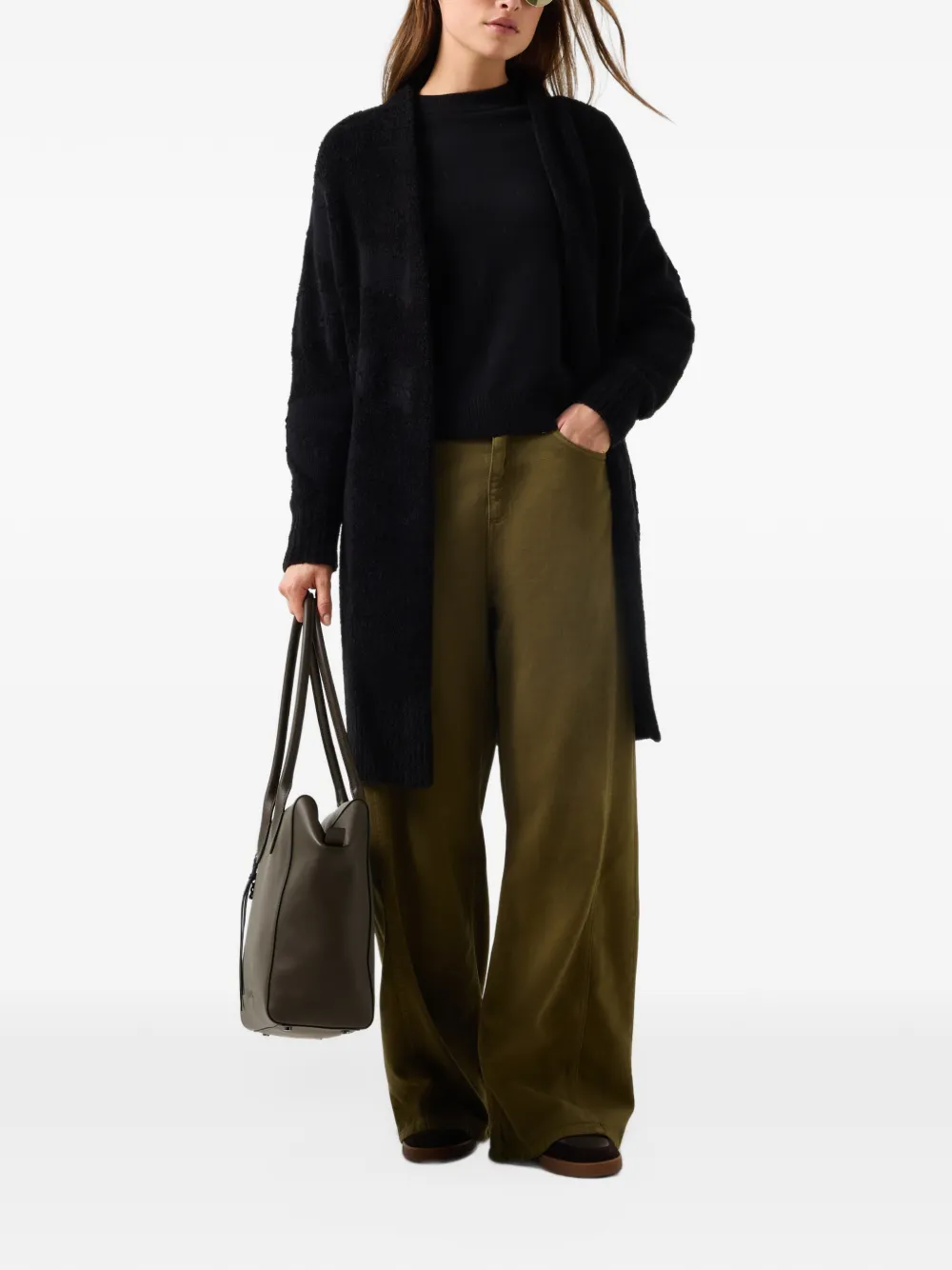BOGNER Oleana intarsia cardigan Zwart