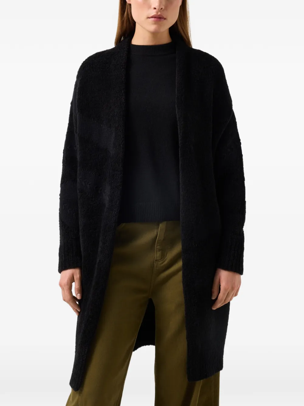 BOGNER Oleana intarsia cardigan Zwart