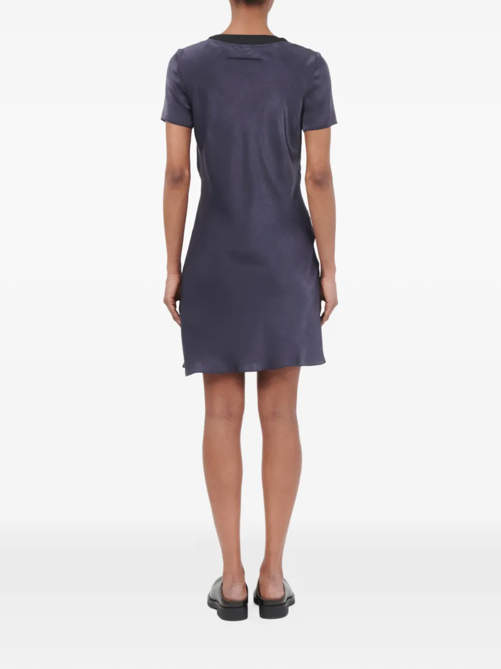 MM6 Maison Margiela double layer lining-look slip dress Blauw