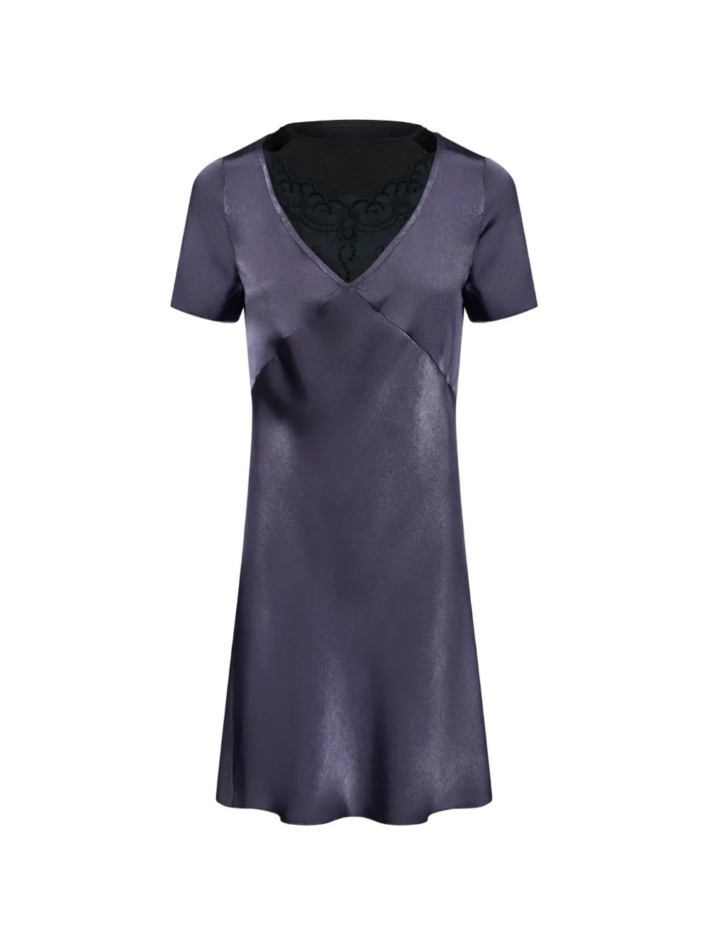 MM6 Maison Margiela double layer lining-look slip dress Blauw