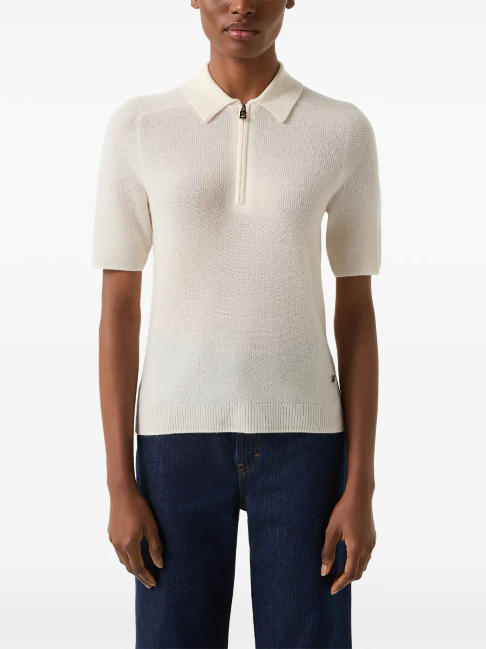 BOGNER Shari raglan-sleeve polo top Beige