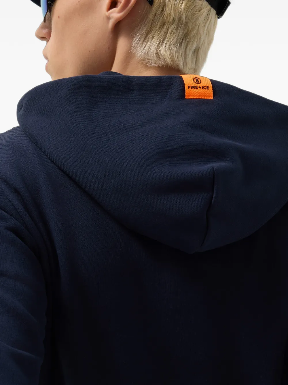BOGNER FIRE+ICE Filipo logo-embroidered hoodie Blauw
