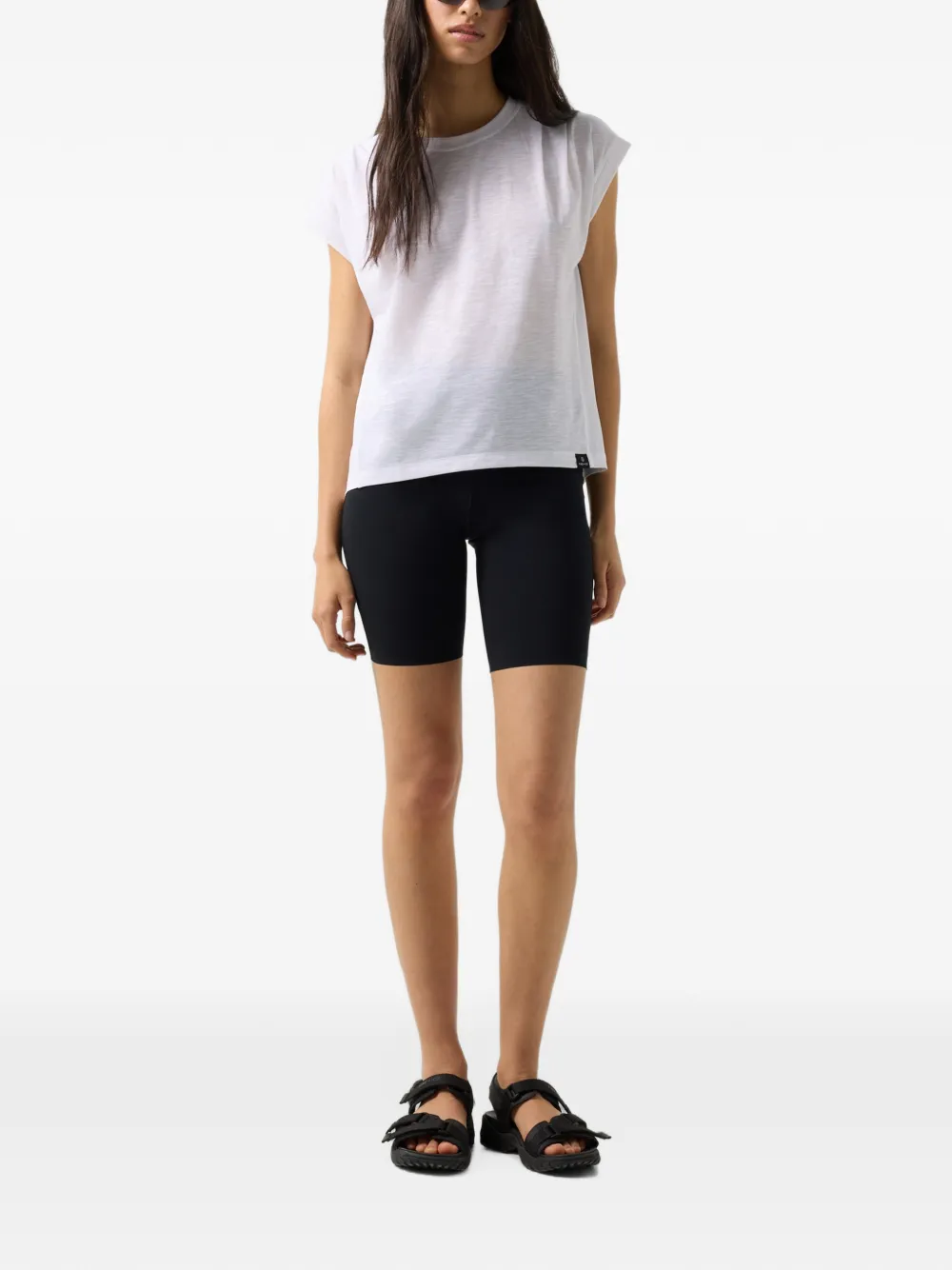 BOGNER FIRE+ICE x Ester Ledecka pleated cap-sleeve t-shirt Wit