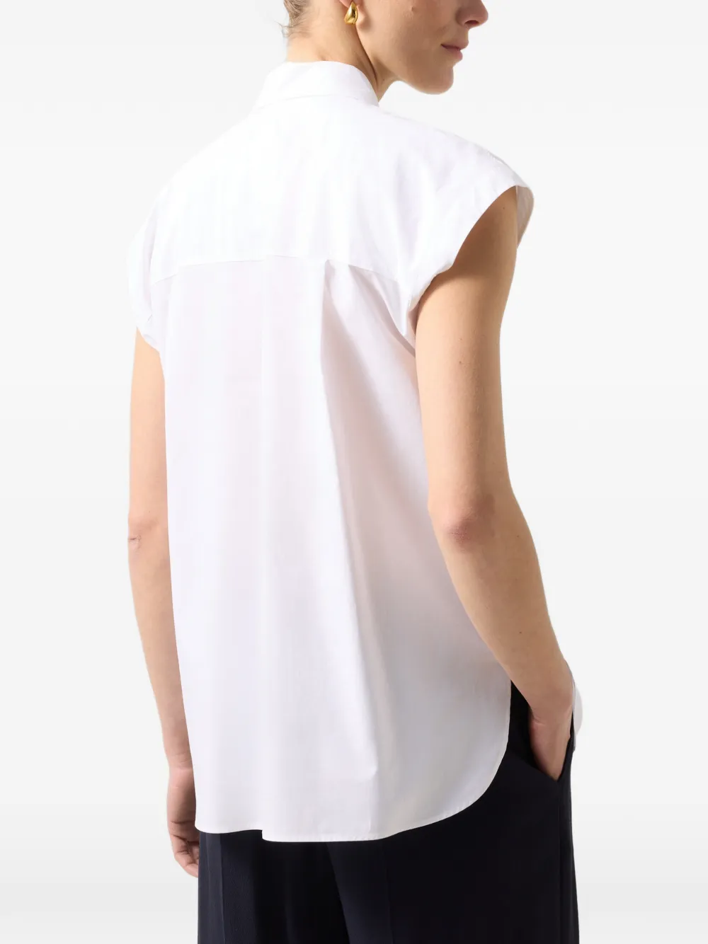 BOGNER Hunter cap-sleeve blouse Wit