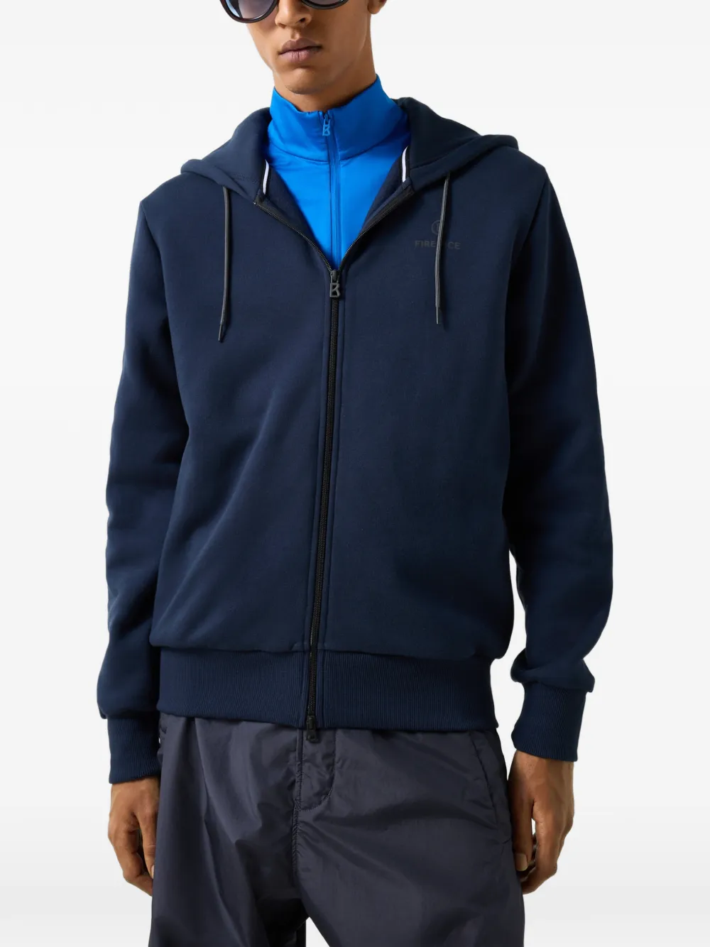 BOGNER FIRE+ICE Corbell embroidered hoodie - Blau