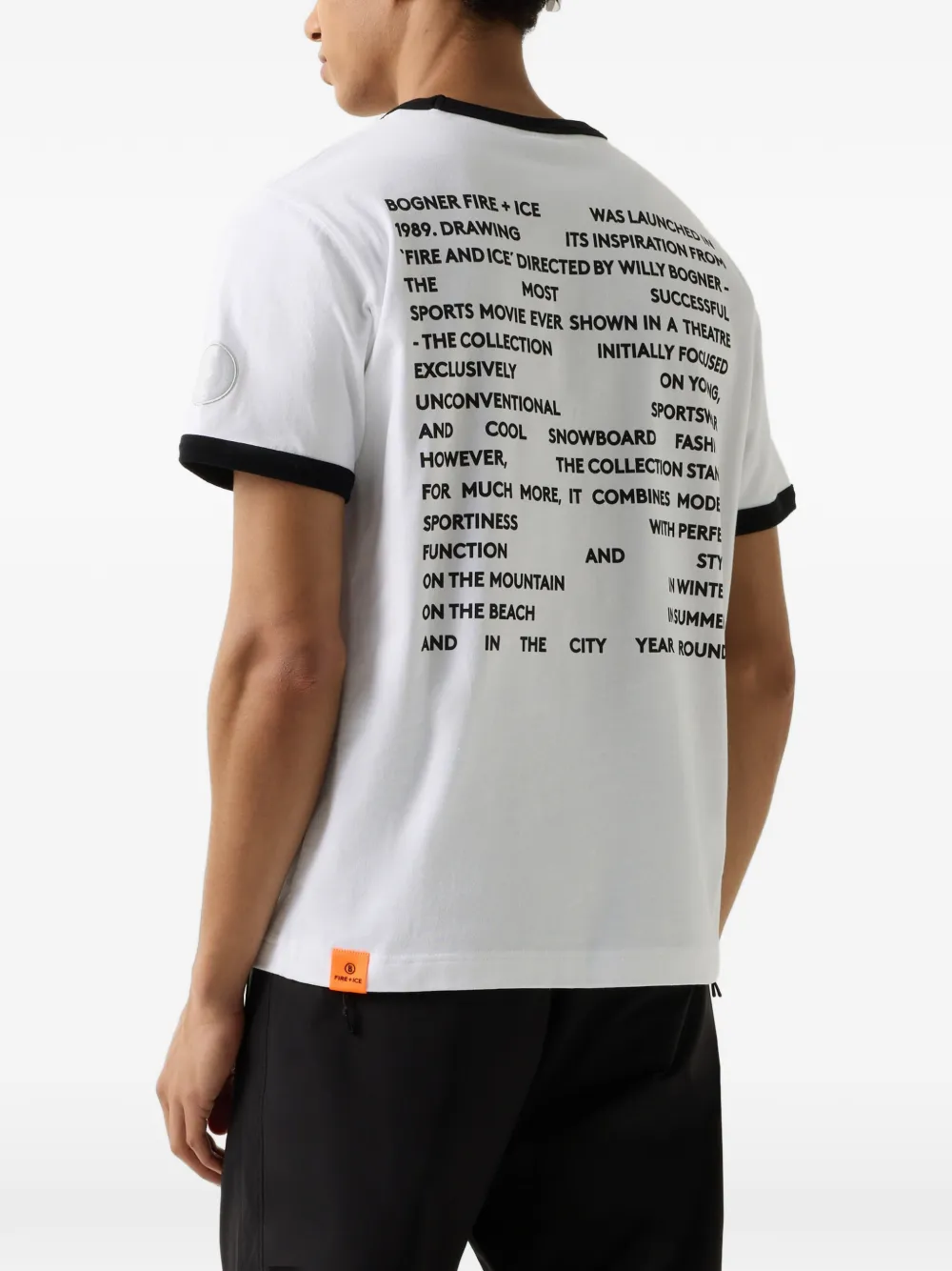 BOGNER FIRE+ICE Puya logo-print ringer T-shirt Wit