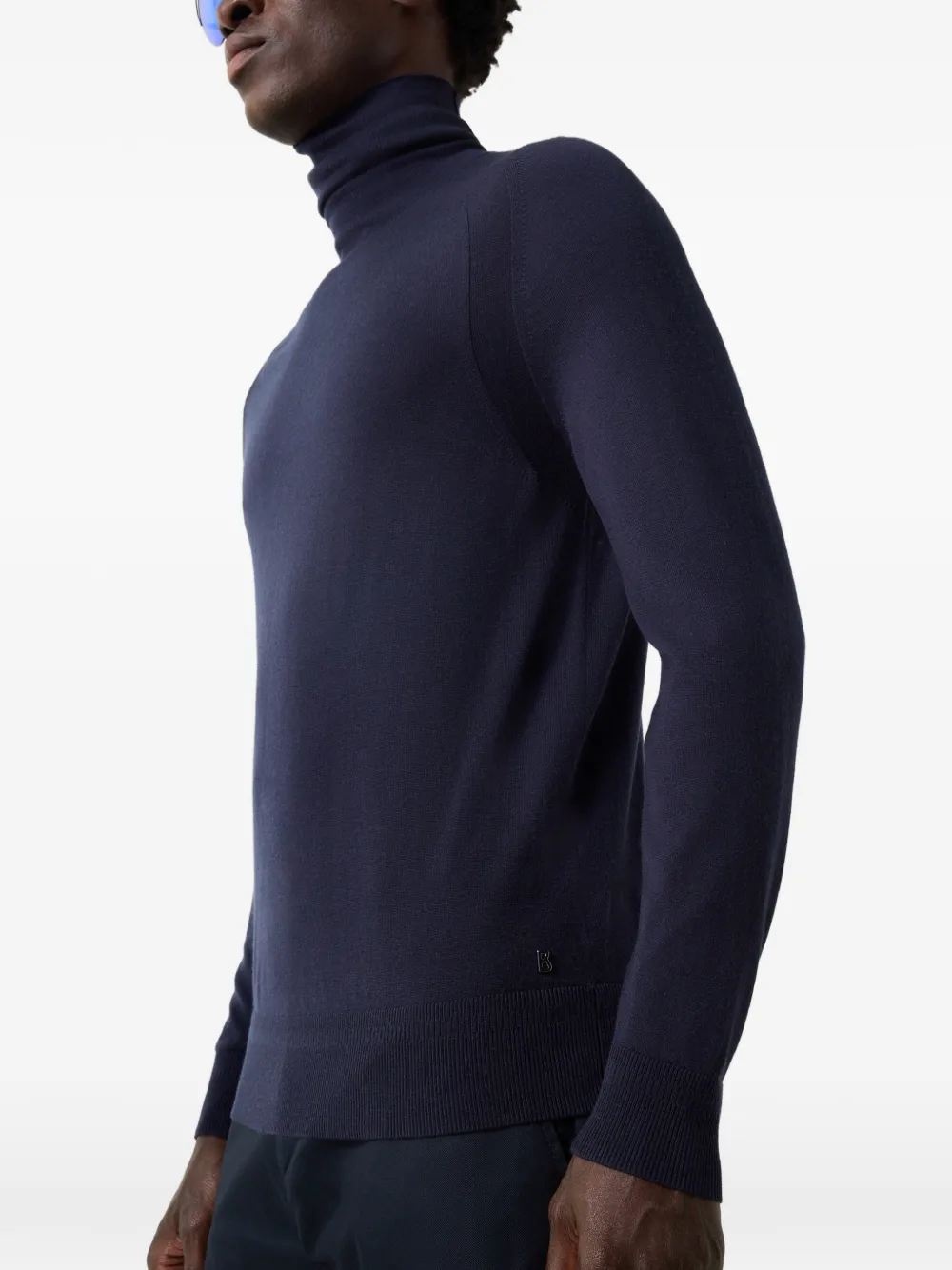 BOGNER Gordon roll-neck raglan-sleeve sweater Blauw