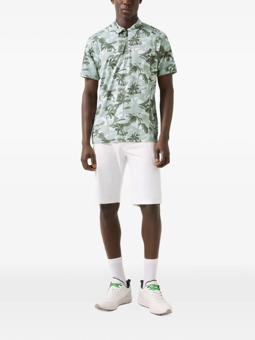 BOGNER Taron camouflage-print polo shirt Groen