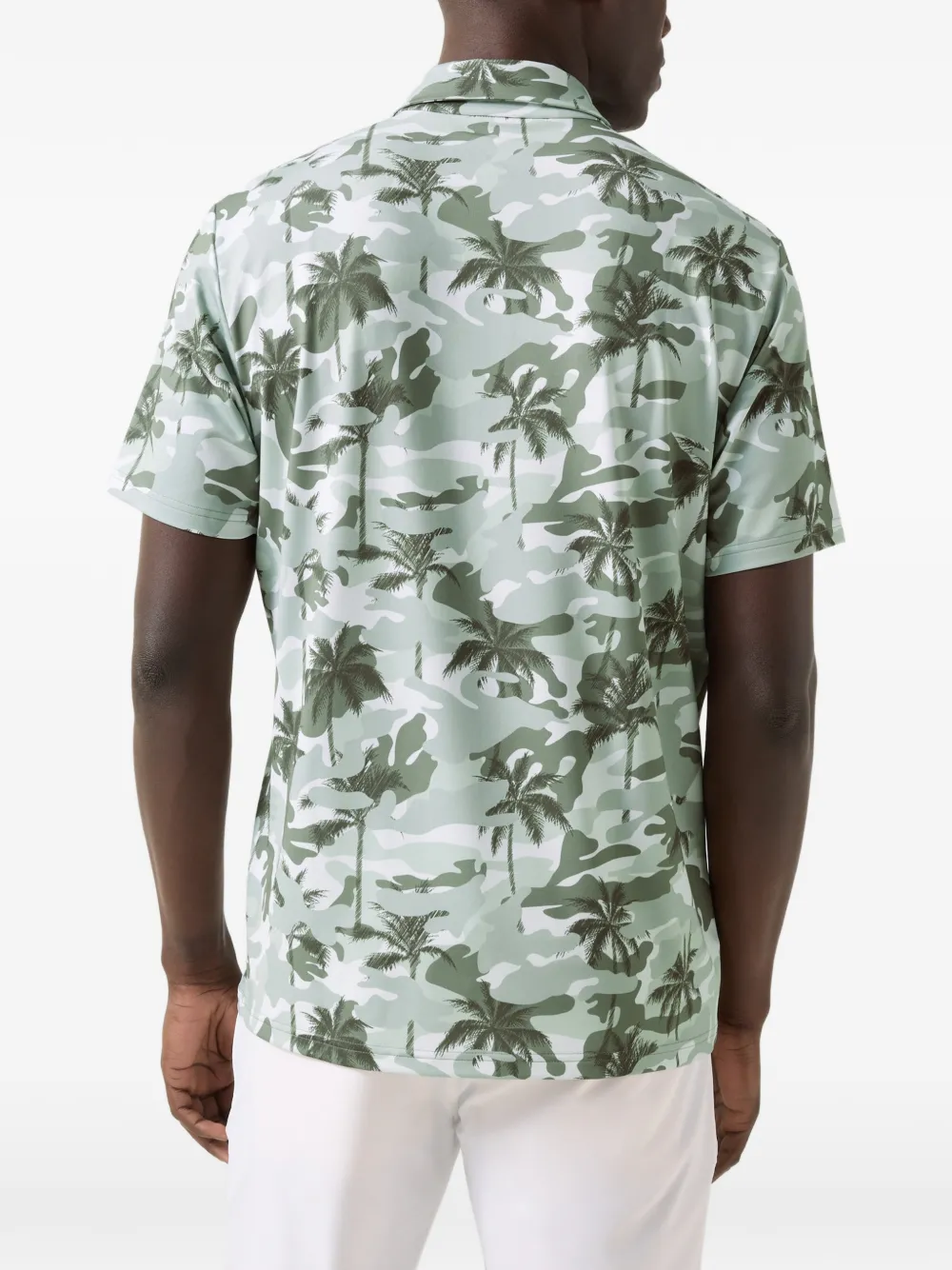 BOGNER Taron camouflage-print polo shirt Groen