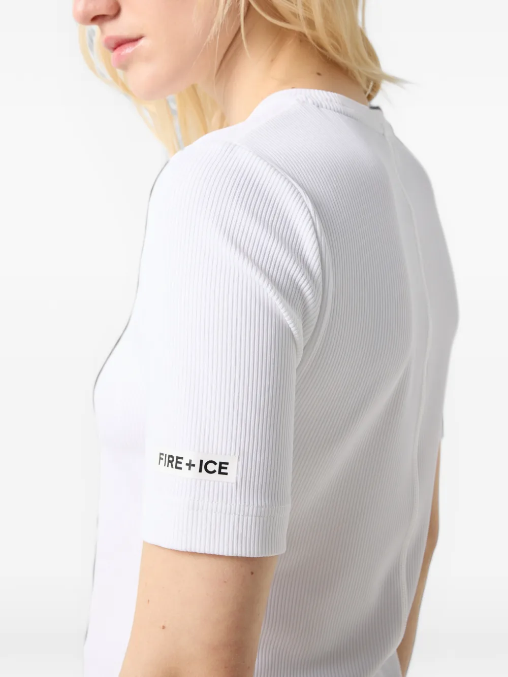 BOGNER FIRE+ICE Elke ribbed T-shirt Wit