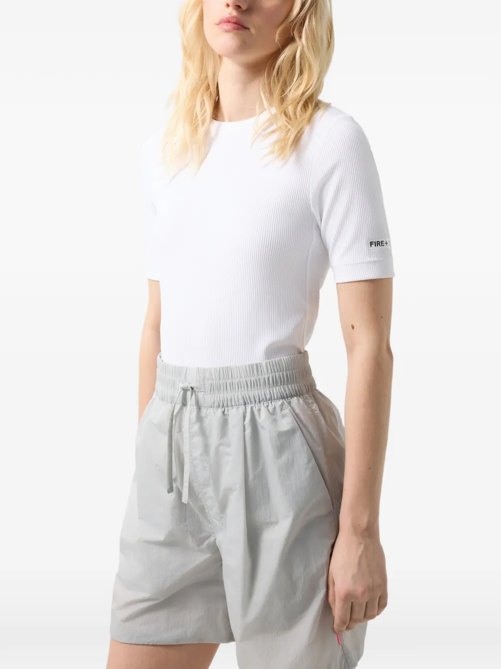 BOGNER FIRE+ICE Elke ribbed T-shirt Wit