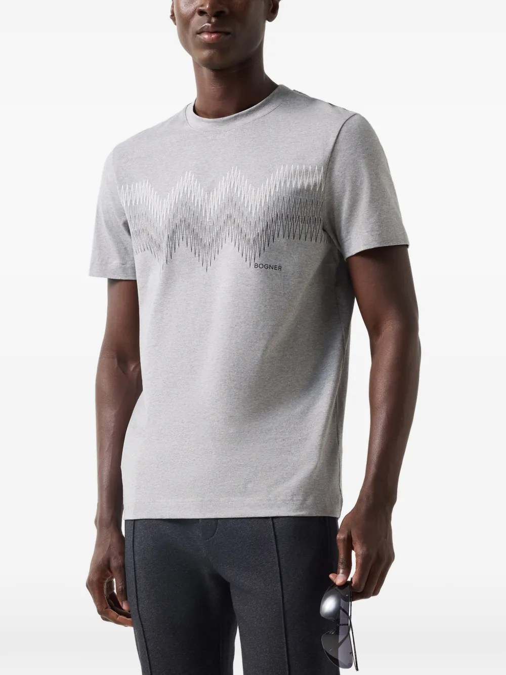 BOGNER Ryan cotton-blend T-shirt Grijs