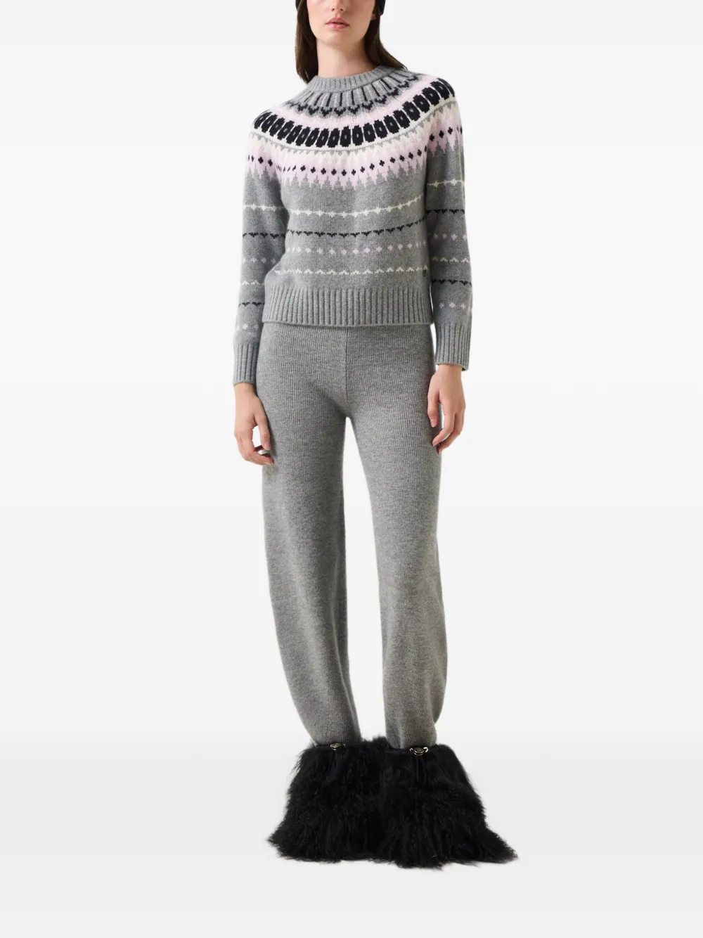 BOGNER Ina Norwegian-design sweater Grijs